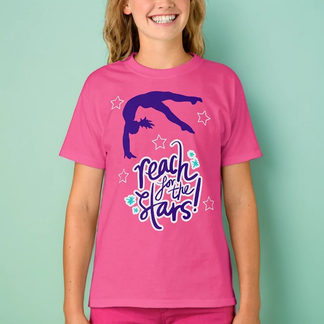 Reach for the Stars Gymnastique Tumbling T-Shirt (Créateur téléchargé)