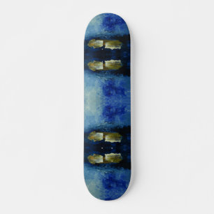 Réaction Bastracte Bleu Peinture sur Skateboard