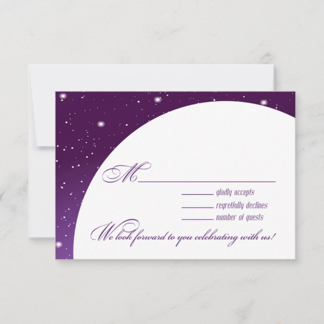 Réaction RSVP du mariage nocturne enchantée (Devant)