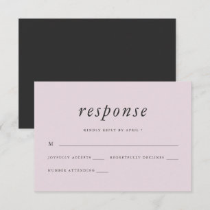 Réaction Rsvp minimaliste au Blush et au Grey Wedd