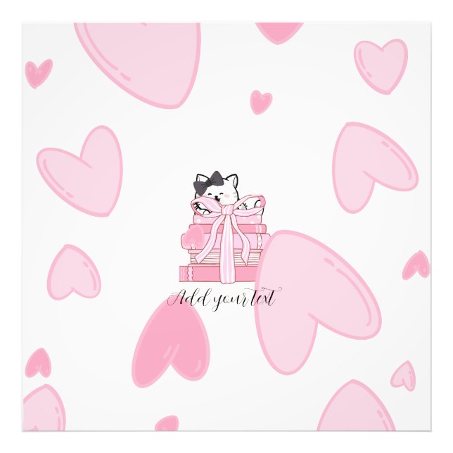 Read • Love • Display – Cat & Book Photo Enlargeme (Devant)