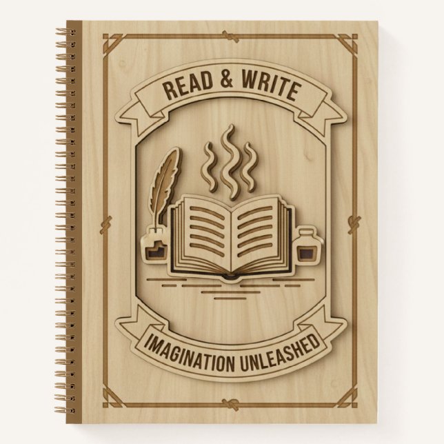 Read & Write Imagination Unleashed Wood Journal (Devant)