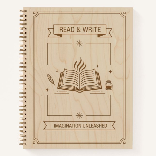 Read & Write Wood Carved Imagination Journal (Devant)
