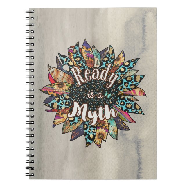 Ready is the Myth Sunflower Boho Carnet (Devant)