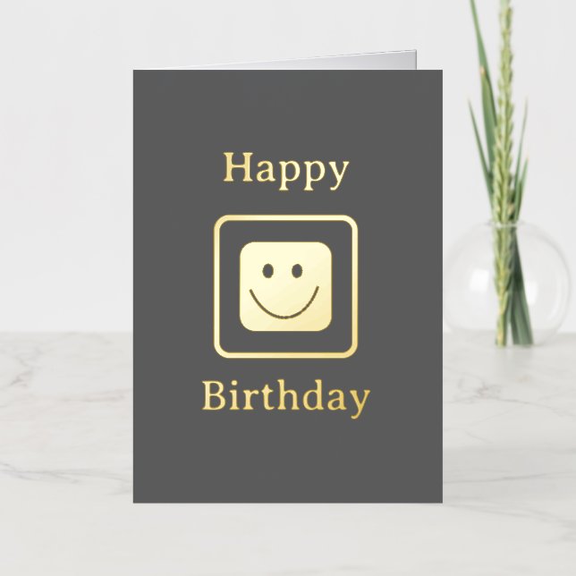 Real Goil Foil Smile Carte d'anniversaire (Recto)