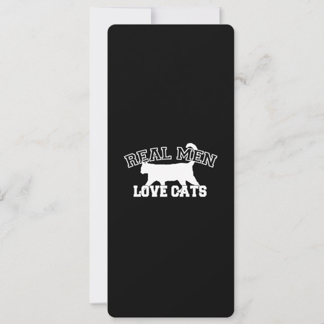 Real Men Love Cats Design graphique sur Décor Noir (Devant)