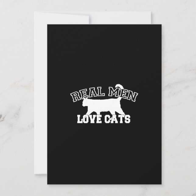 Real Men Love Cats Design graphique sur Décor Noir (Devant)