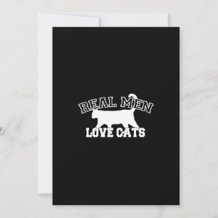Real Men Love Cats Design graphique sur Décor Noir