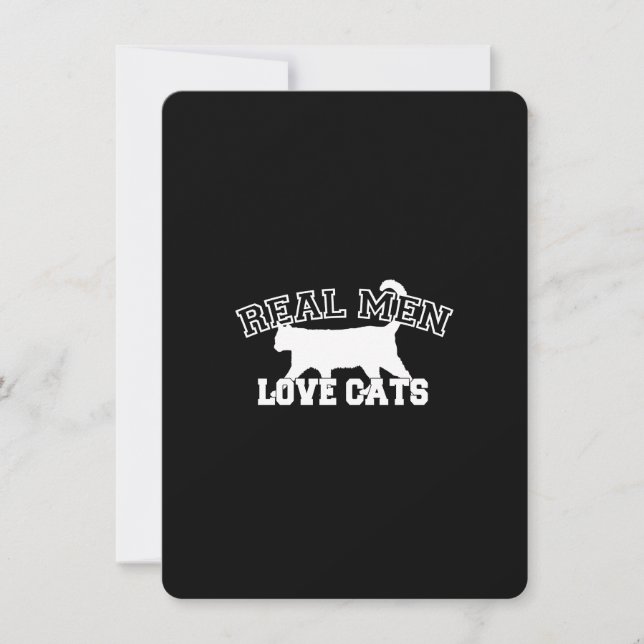 Real Men Love Cats Design graphique sur Décor Noir (Devant)