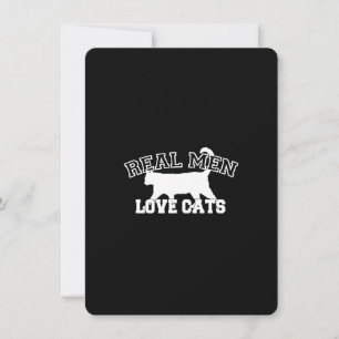 Real Men Love Cats Design graphique sur Décor Noir