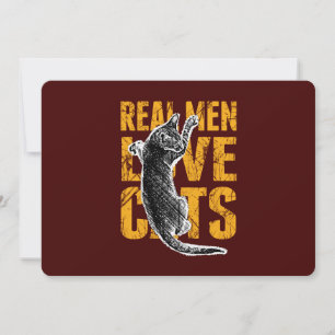 Real Men Love Chats sur rouge bordeaux