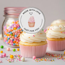 Réalisé avec l'amour Sticker Cupecake