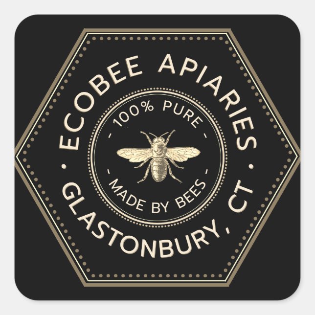Réalisé Par Bees Apiary Sticker (Devant)