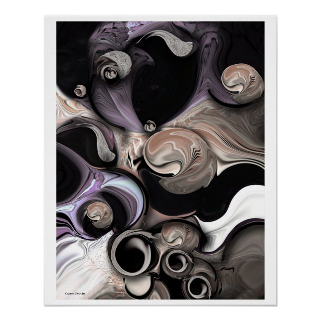 "Réalité vs Départ", Poster brillant (Devant)