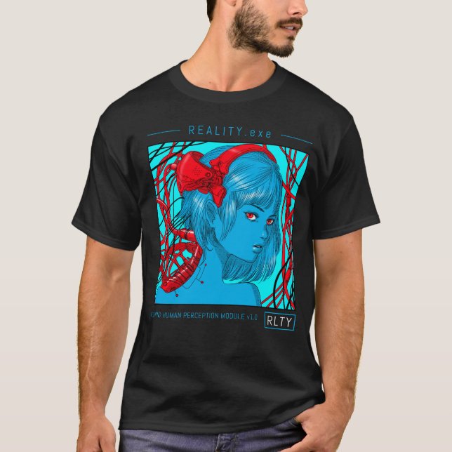 REALITY.exe Cyberpunk aesthetic T-shirt (Devant)