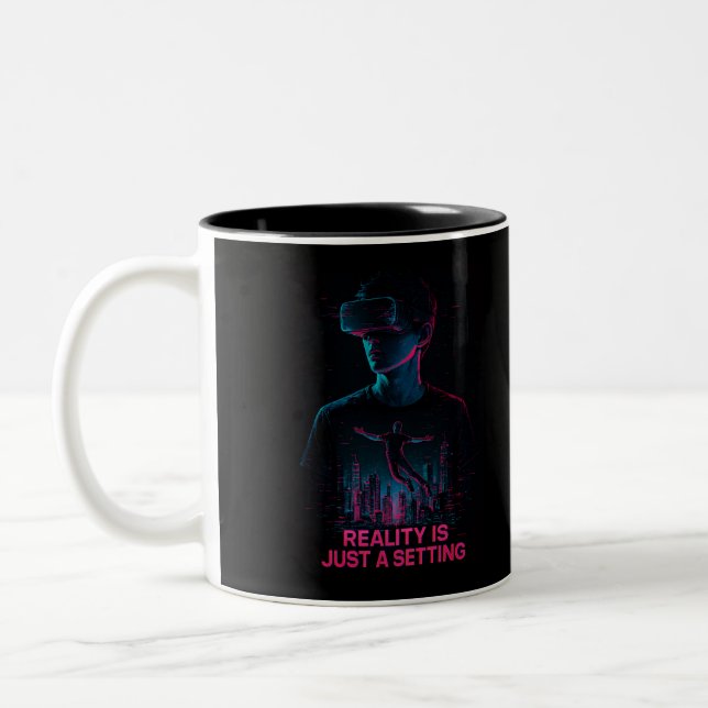 Reality Is Just A Setting VR Gamer Mug (Gauche)