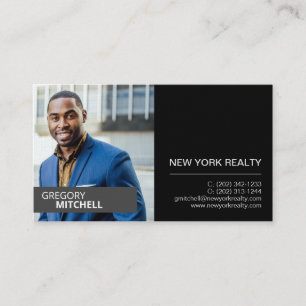 Realtor Black & Silver avec Carte de visite Portra