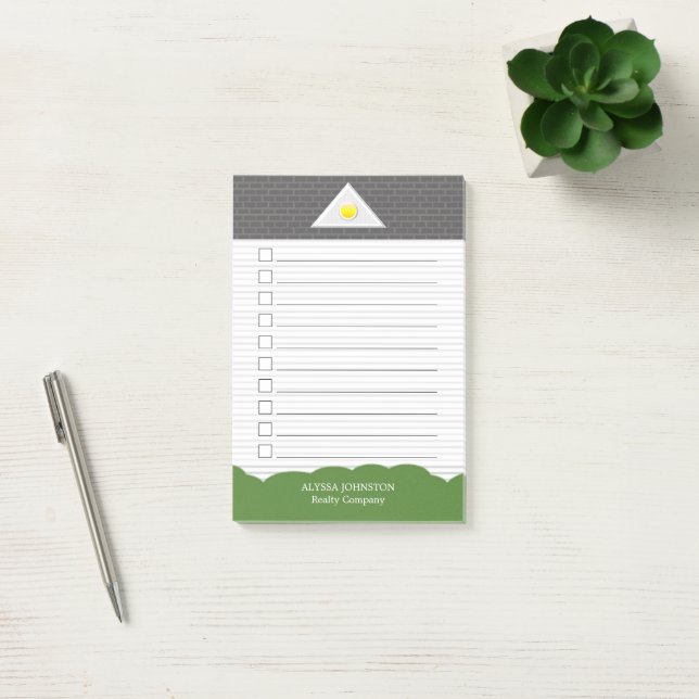 Realtor Cute White House To Do List Post-it Notes (Bureau)