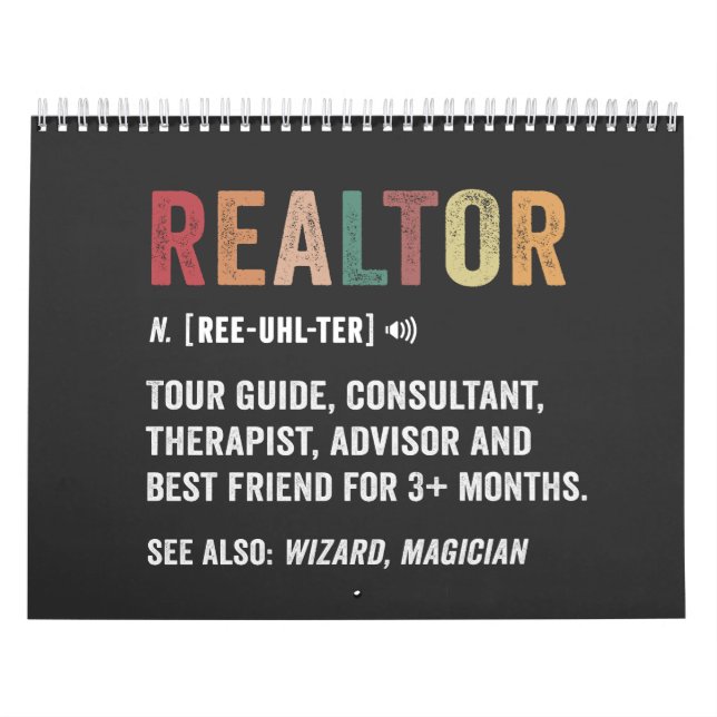 Realtor Funny Citation 2023 Calendrier (Protection)