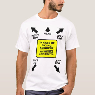 Réassemblez T-shirt drôle d'accident de ski Humour