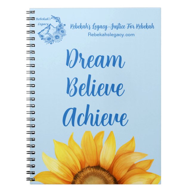 Rebekah’s Legacy Dream • Believe • Achieve Journal (Devant)