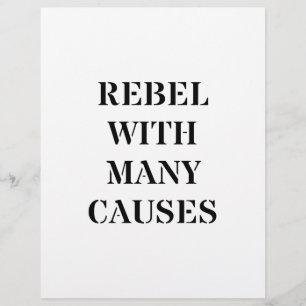 Rebelle avec de nombreuses causes