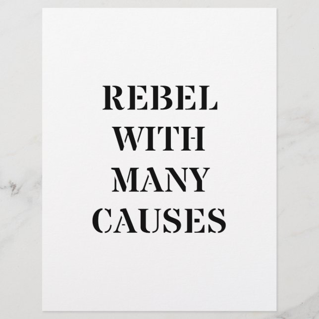 Rebelle avec de nombreuses causes (Devant)