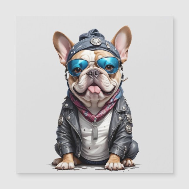 Rebelle de Buldog en cuir Cool de veste (Devant)