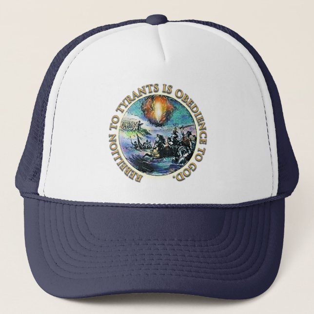 Rébellion aux tyrans Casquette texte or (Devant)