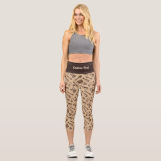 Rebetiko Motif Capri Leggings