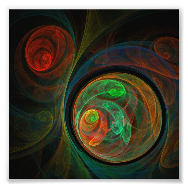 Reborn Green Art Abstrait Photo Imprimer (Devant)