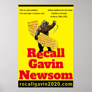 recallgavin2020 Poster d'un ours lourd de 2:3