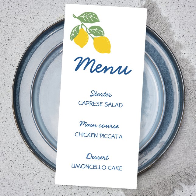 Récemment fiancés : Menu de la Baby Shower sur le  (Freshly Engaged Amalfi Coast Lemon Bridal Shower Menu)