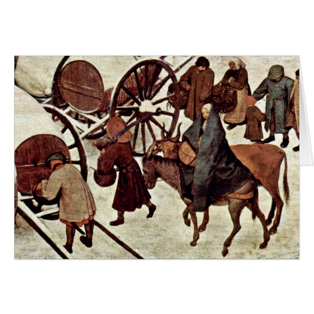 Recensement à Bethlehem, détail par Bruegel D. Ä. (Devant horizontal)