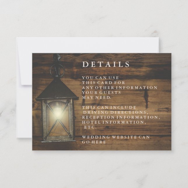 Réception champêtre en bois rustique (Devant)