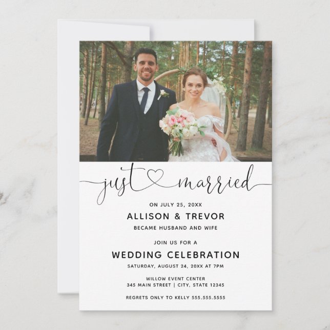 Réception de la Faire-part du Mariage marié (Devant)