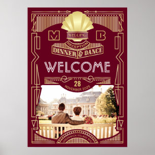 Réception de mariage Art Déco Votre Affiche de bie