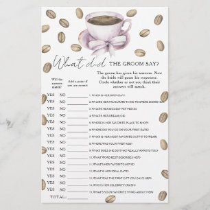 Réception de mariage Coffee & Bow Que dit le marié