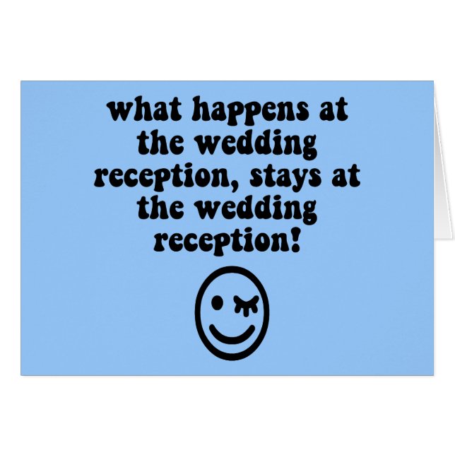 Réception de mariage drôle (Devant horizontal)