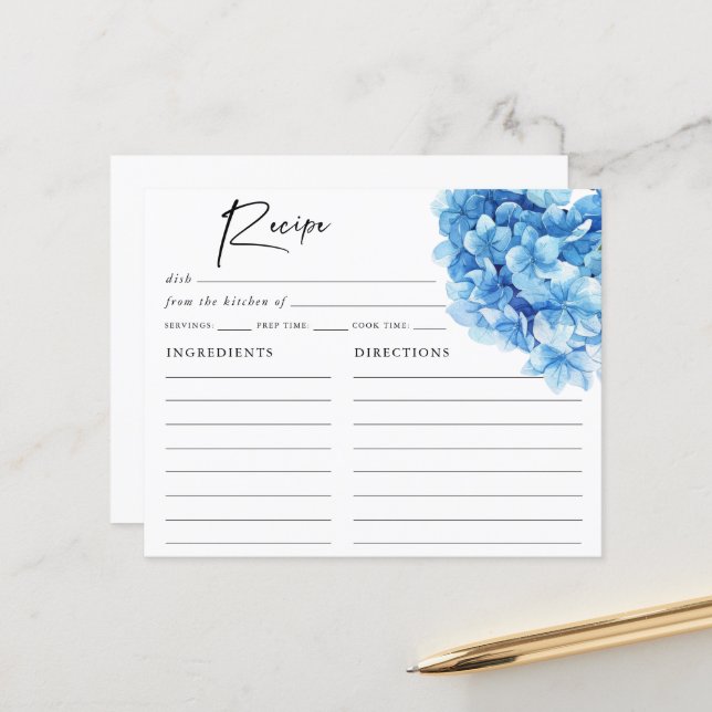 Réception de Mariage Florale avec Hydrangea Bleu R (Devant/Arrière en situation)
