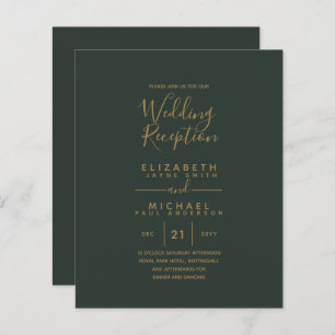 Réception de mariage moderne Olive Green Gold Budg