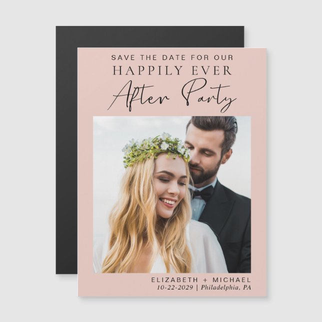 Réception de mariage - Photo Blush Enregistrer l'a (Devant / Derrière)