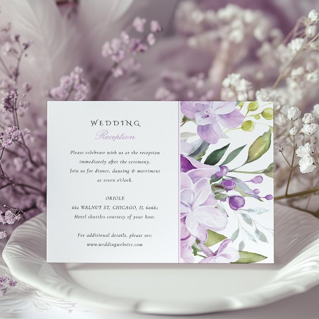 Réception de mariage Whimsical Lilac Invitation (Créateur téléchargé)