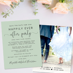 Réception de photos de mariage Sage Save the Date