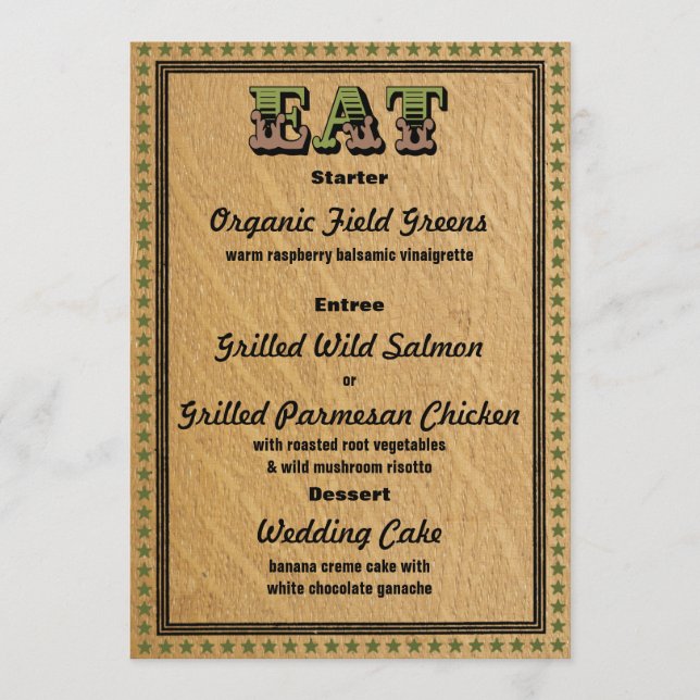 Réception de style occidental Menu Dîner (Devant)