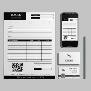 Réception de vente de facture minimale Petite entr
