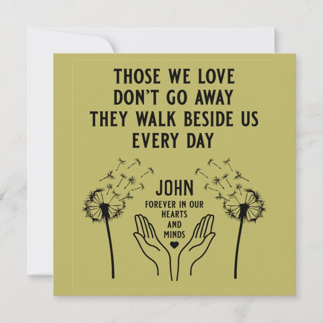 Réception funéraire en mémoire (Devant)