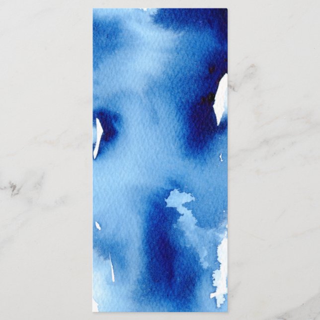 RÉCEPTION MARIAGE MENU design marine aquarelle (Devant)