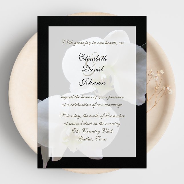 Réception mariage orchidée uniquement Faire-part d (Créateur téléchargé)