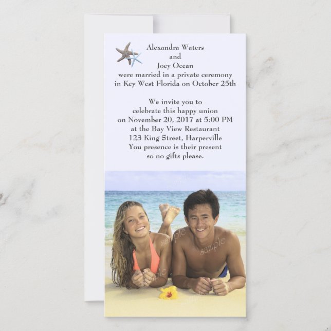 Réception Photo Seulement Faire-part Néerlandais (Devant)